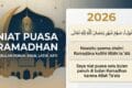 Niat Puasa Ramadhan Sebulan Penuh: Arab, Latin, Arti 2026