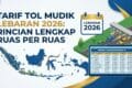 Tarif Tol Mudik Lebaran 2026: Rincian Lengkap Ruas Per Ruas