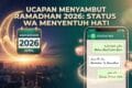 Ucapan Menyambut Ramadhan 2026: Status WA Menyentuh Hati