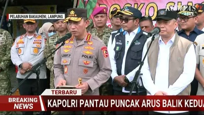 Arus Balik Lebaran 2026 - Kapolri Sebut Puncak di Bakauheni Sudah Terlewati