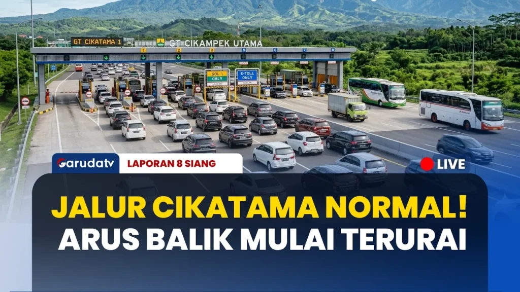 Arus Balik Lebaran 2026 Menurun di GT Cikampek Utama H+7, Tinggal 13% Tersisa