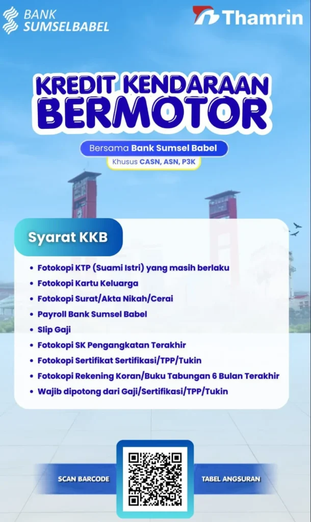 Kredit Kendaraan Bermotor Bank Sumsel Babel - Cicilan Ringan untuk ASN 2026