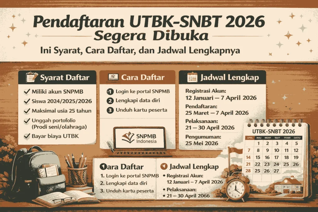 Seleksi Nasional Berdasarkan Tes (SNBT) 2026: Jadwal, Syarat, dan Cara Pendaftaran